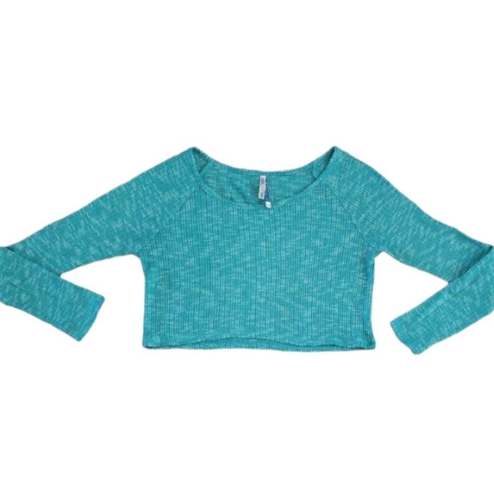 EC WALFLOWER LONGSLEEVE KNIT CROP TOP SZ. M